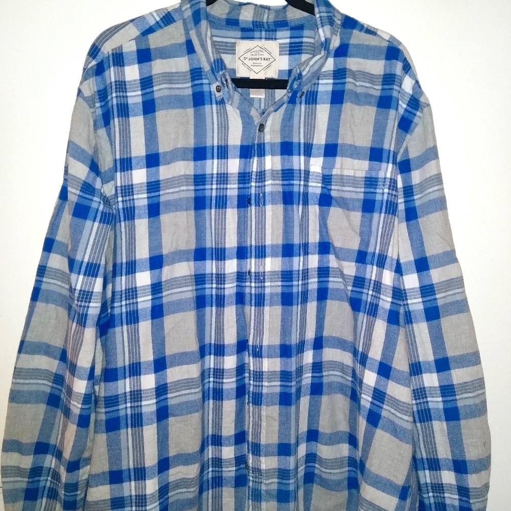 Mens long sleeve plaid shirt